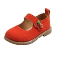 thumbnail image 2 of LoyisViDion Toddler Shoes Clearance Toddler Infant Kids Baby Girls Cute Shoes Solid Princess Soft Leather Shoes Sandals Orange 4-4.5Years, 2 of 7