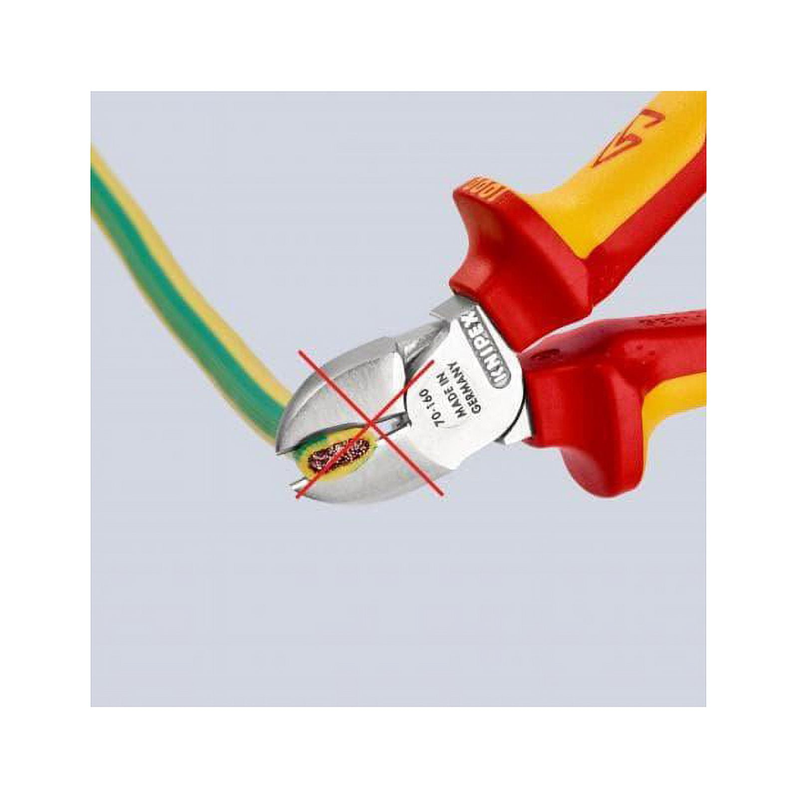 Knipex 70 06 160 T Diagonal Cutters-1000V Insulated-Tethered Attachment
