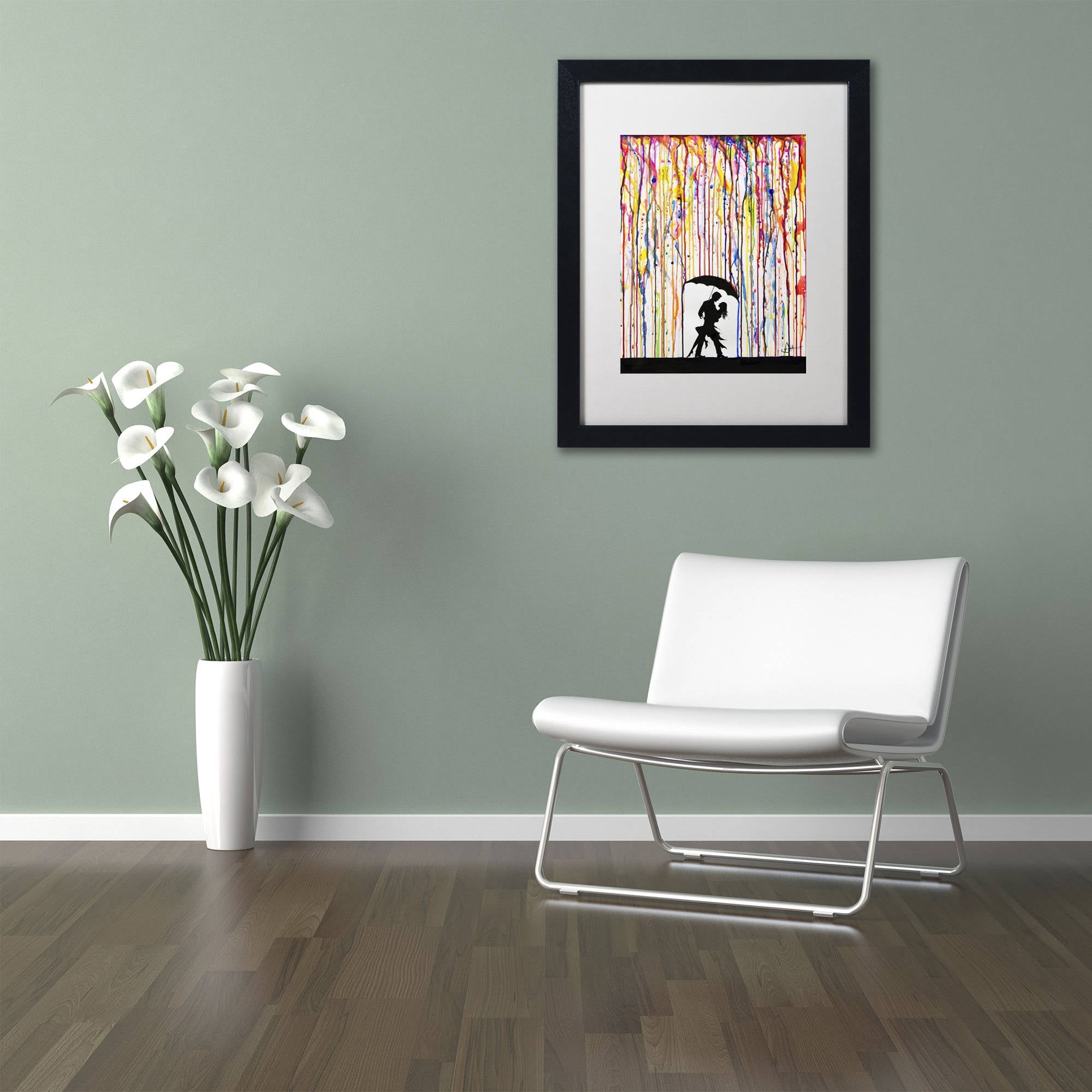 Trademark Fine Art 'Tempest' Canvas Art by Marc Allante, White Matte, Black Frame
