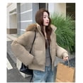 thumbnail image 4 of Women's Collar Short Puffer Jacket - Casual Thickened Warm Cotton-Padded Winter Outerwear, 4 of 9