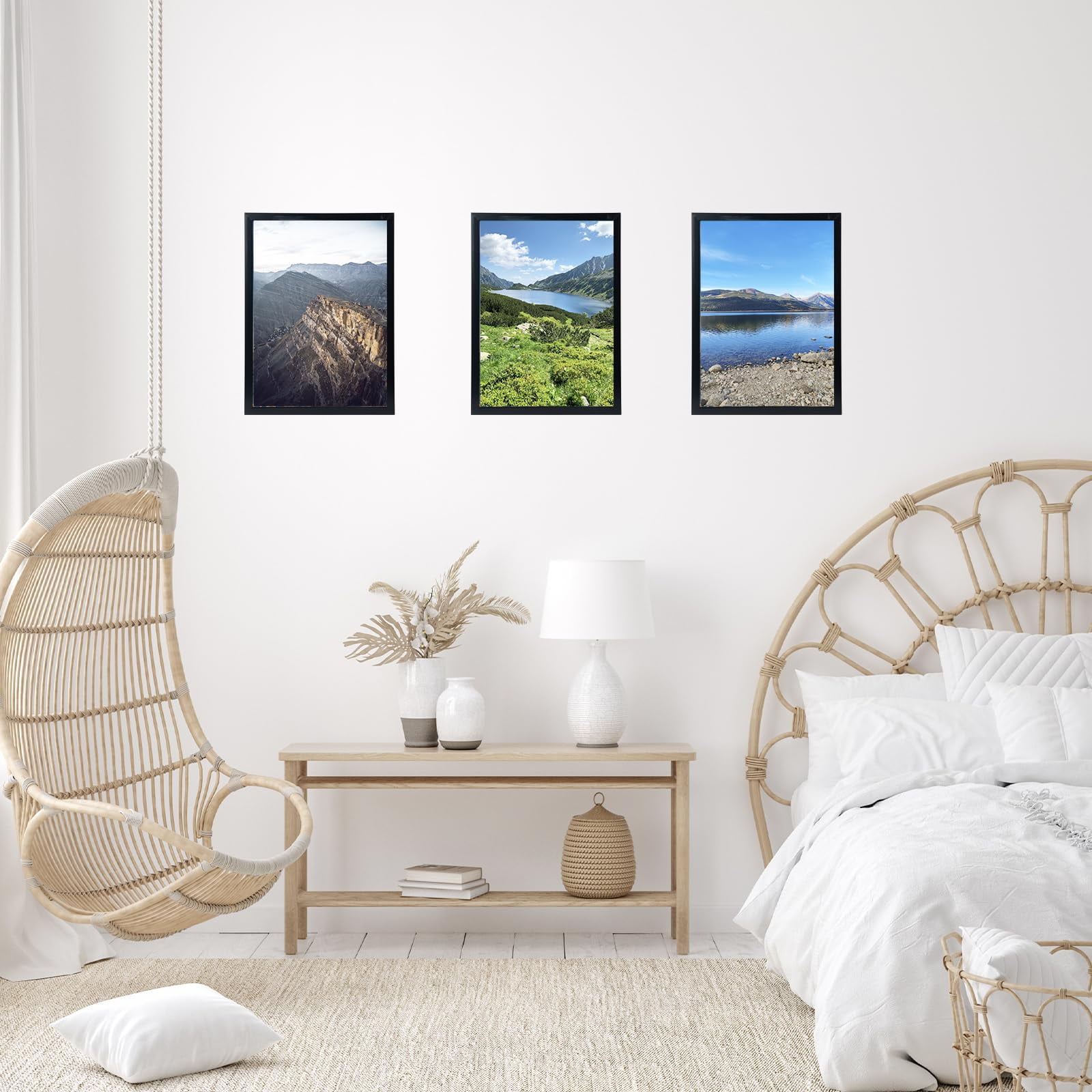 10x14 Picture Frame Set of 6 Black for 30 x 40cm Diamond Painting Art, Wall Mounting Horizontally or Vertically, 10 x 14 Wall Gallery Poster Photo Frame with Durable Shatter Resistant