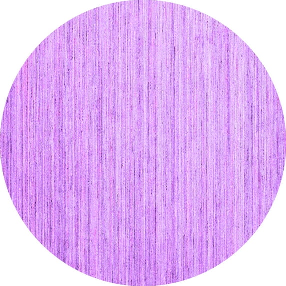 Ahgly Company Indoor Round Abstract Purple Contemporary Area Rugs, 7' Round