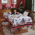 thumbnail image 4 of Mantel navideño Mantel navideño Lavable Mesa de centro Mantel decorativo para jardín Cocina Mesa navideña Tejido Decoración festiva Mantel largo Mantel para el hogar, 4 of 6