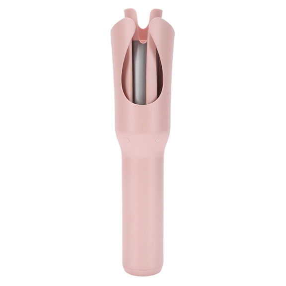 Suodoka Cordless Automatic Rotating Curling Iron, Beach Waves Curling Wand, Portable Auto Hair Curler with Digital Display, USB Rechargeable 2600mAh Built-in Battery, Heat Resistant, Pink