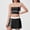 Set-75Black, variant on LEWKW Outfits for Women 2 Piece Skirt Sets Spaghetti Strap Crop Top & Mini Slit Skirt Contrast Binding Clubwear Party Night Out Matching Suits