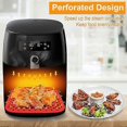 thumbnail image 2 of Air fryer liners, 2pcs 19cm and 21.5cm silicone air fryer liners, reusable perforated air fryer liner mats (square), 2 of 5