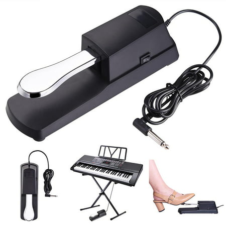 Universal Sustain Foot Pedal Piano-Style with Polarity Switch 1/4