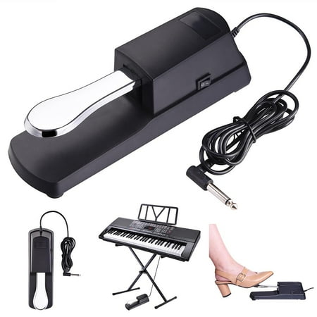 - Universal Sustain Foot Pedal Piano-Style with Polarity Switch 1/4