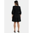 thumbnail image 2 of Time and Tru Women's Poplin Shirt Dress with Long Sleeves, Sizes XS-XXXL, 2 of 4