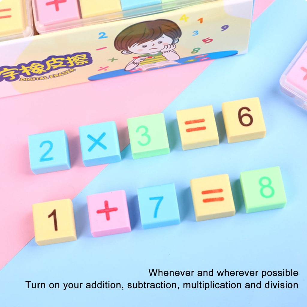 Zeiwohndc Multipurpose Small Size Number Erasers for Drawing Studio and Home Use