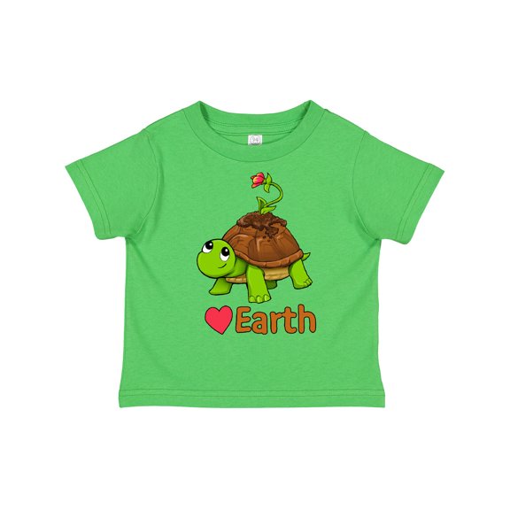 Inktastic Love Earth Cute Turtle for Earth Day Boys or Girls Toddler T-Shirt