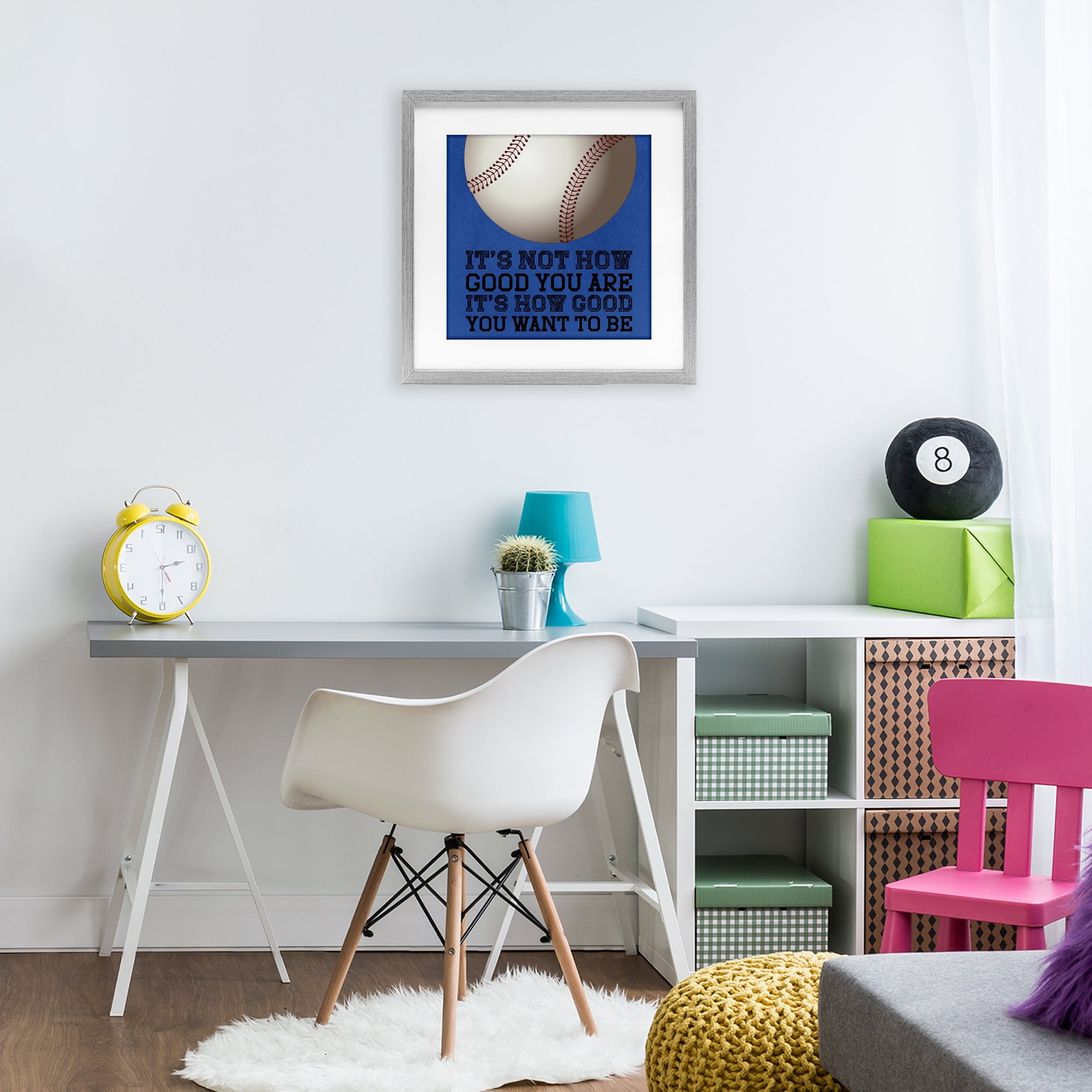 How Good You Want To Be Gray Framed Print Under Glass, design by Marcus Prime