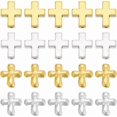 thumbnail image 1 of 40 cuentas espaciadoras de crucifijo de 4 estilos, cuentas tibetanas hechas a mano de aleación, cuentas sueltas de metal sagrado, cuentas de oración, cuentas colgantes., 1 of 5