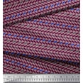 thumbnail image 2 of Soimoi Green Poly Georgette Fabric Stripe & Triangle Geometric Print Fabric by Yard 42 Inch Wide, 2 of 5