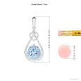 thumbnail image 3 of ANGARA Natural 1.12 ct Aquamarine Knotted Heart Pendant with Diamond in 14K White Gold for Women (Size-7mm) | March Birthstone, Anniversary, Jewelry Gift for Women | Natural Aquamarine Necklace, 3 of 7