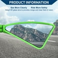 thumbnail image 3 of Unique Bargains Motorcycle Rear View Mirrors Side Rearview Mirror Adjustable Aluminum Alloy 1 Set Green M8/M10 Triangle Shape, 3 of 7