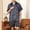 Dark Blue, variant on HOMBOM PJS For Mens,Men Solid Casual Long Sleeves Lace-up Print Pocket Home Long Pajama Robe Shorts