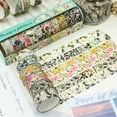 thumbnail image 6 of 10 Rolls Scrapbooking Decorative Tape Flower Masking Tape for Scrapbooking Journal Notebook Photo Frame Packaging, 6 of 13