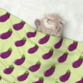thumbnail image 7 of Purple Eggplant Pattern Dog Blanket Soft Warm Flannel Cat Blanket Great Pet Throw for Cats Puppy Small Medium Large Dog, 7 of 7