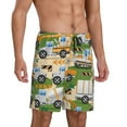thumbnail image 2 of Kdxio Construction Machinery1 Print Mens Sleep Shorts Bottoms Soft Comfy Pajama Wear Pants with Drawstring Pockets, 2 of 7