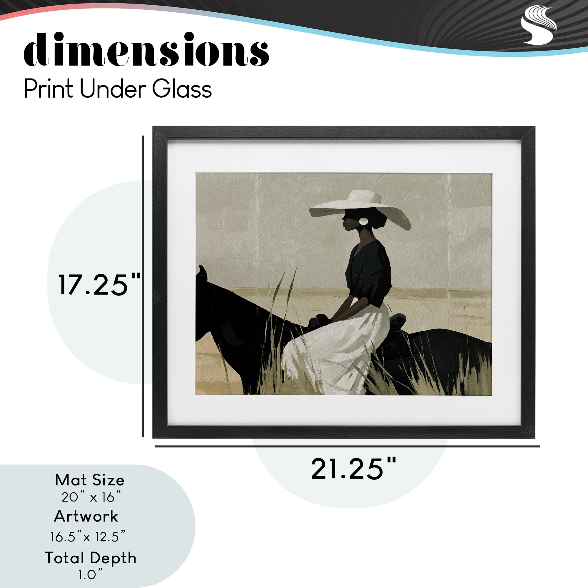 Stupell Industries Equestrian Elegance Silhouette Black Framed Print Under Glass, design by Svetlana Aleynikova