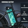 thumbnail image 3 of Ltmate Hammer Electric Bike for Adults, 20” x 4” Fat Tire Folding Ebike, 500W Powerful Motor Electric Folding Bike, 48V 10.4Ah Removable Battery, 7-Speed Gears,Black, 3 of 10
