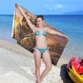 thumbnail image 7 of Fierce Tiger Beach Towel Soft Absorbent Quick Dry Sand Free Lightweight Polyester Camping Towels for Beach Travel Swim 30x60 in Wash cloth, 7 of 7