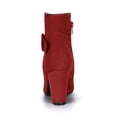 thumbnail image 2 of Unique Bargains Bottines à Talon Épais à Bout Rond à Fermeture Éclair pour Femmes, 2 of 8