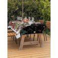 thumbnail image 2 of Outdoor Tablecloth with Umbrella Hole and Zipper, Black Christmas Rectangle Table Cloth 54x80 Inch Waterproof Tablecloth, Gnomes Xmas Tree Snowflake Winter Gifts Picnic Table Cover for Patio Camping, 2 of 7