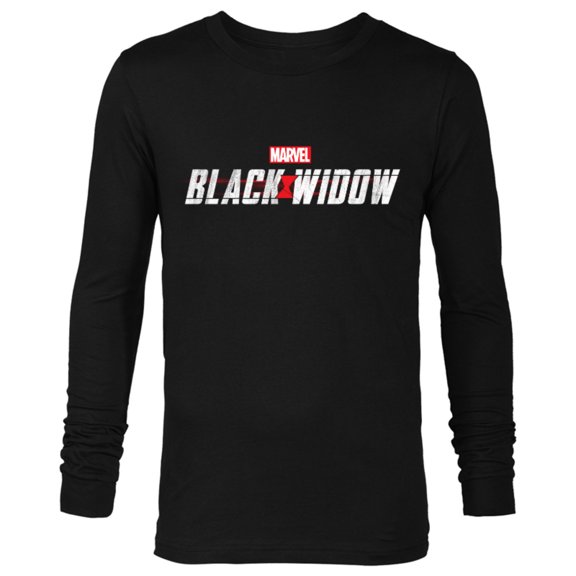 Marvel Black Widow Movie Logo - Long Sleeve T-Shirt for Men - Customized-Black