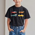 thumbnail image 2 of Lopecy-Sta Four Car Set Print Short Sleeve T-shirt for Boys Round Neck Half Sleeve Casual Versatile Tees 3-4 Years, 2 of 6