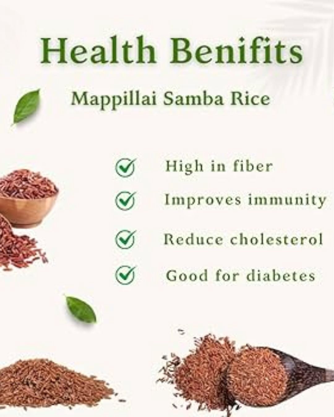 Shastha Unpolished Mappilai Samba Red Rice, 2 lbs, pack of 2
