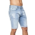 thumbnail image 1 of Crosshatch Mens Riptrey Abraised Denim Shorts, 1 of 8