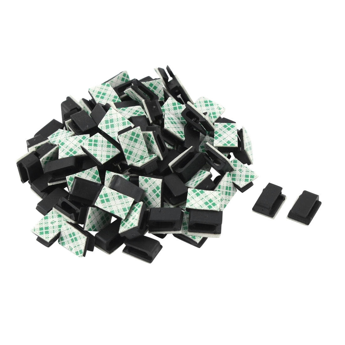100pcs Self Adhesive Cable Zip Tie Wire Mount Clip Clamps Holder Base Pad Black