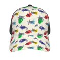 thumbnail image 3 of Lsque Cartoon Sea Turtle Printed Trucker Hat - Baseball Cap for Men Women - Breathable Mesh Side, Adjustable Fit - for Casual Wear, 3 of 7