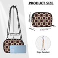 thumbnail image 4 of FORMRS Mini Crossbody Bag for Women Adjustable Shoulder Rope Travel Casual Phone Purse, Checkered Stars Pattern, 4 of 7