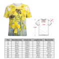 thumbnail image 2 of Bee And Flowers T Shirts Basic T-Shirt Short Sleeve Ladies Tee Shirt Summer Graphic Clothing, 2 of 5