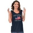 thumbnail image 5 of One Nation Distressed Flag USA Pride Womens Fitted Plus Size Graphic Tee Brisco Brands 2X, 5 of 6