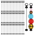 thumbnail image 1 of Llavero con abalorios PEUTIER, metal negro, 50 unidades (8,5 cm), 1 of 6