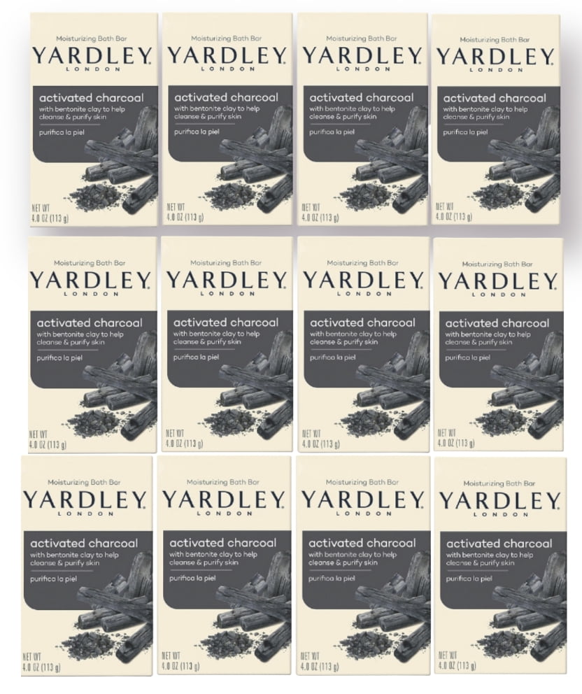 Yardley of London Activated Charcoal Bar Soap (12 Pack)