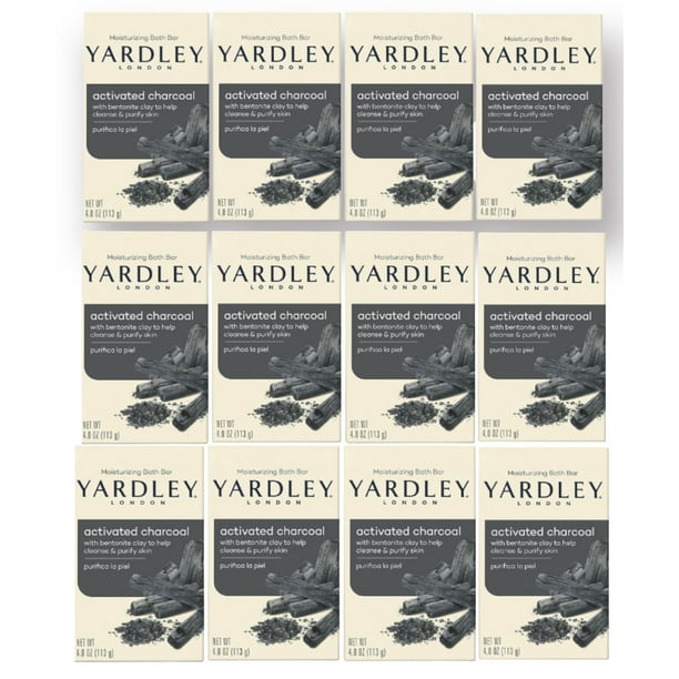 Yardley of London Activated Charcoal Bar Soap (12 Pack)