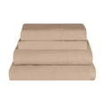 thumbnail image 2 of BNM Cotton Linen Garment Washed Sheet Set, King, Tan, 2 of 9