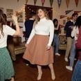 thumbnail image 3 of Agnes Orinda Women's Plus Size Skirt Casual Knee a Line Faux Suede Skirts, 3 of 8
