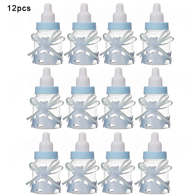 12Pcs Fillable Bottles Candy Box Baby Shower Packaging Case Decor Birthday Gift Party Favors