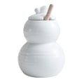 thumbnail image 4 of Minkissy 1 Set Honey Pot With Dipper Bee Sculpture Design for Kitchen Organization in White, 4 of 8