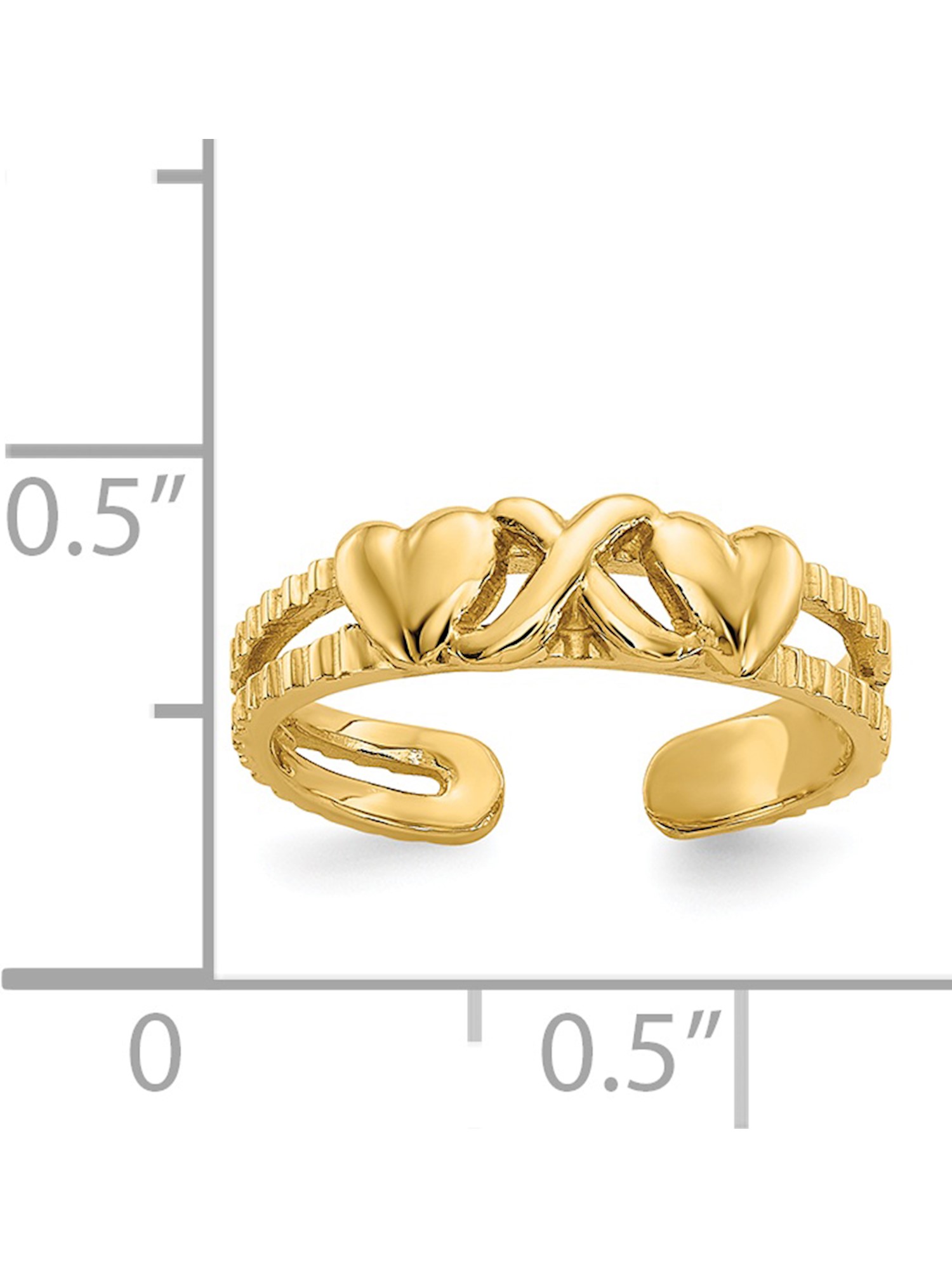 Yellow Gold X Toe Ring