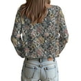 thumbnail image 2 of Women Rose Brushed Knit Sweaters Floral Fashion Plus Size Sweater, 2 of 4