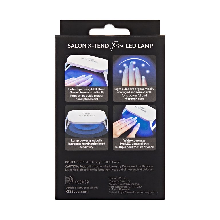 KISS Salon X-tend Pro LED Lamp, Soft Gel DIY Gel Nail Kit System