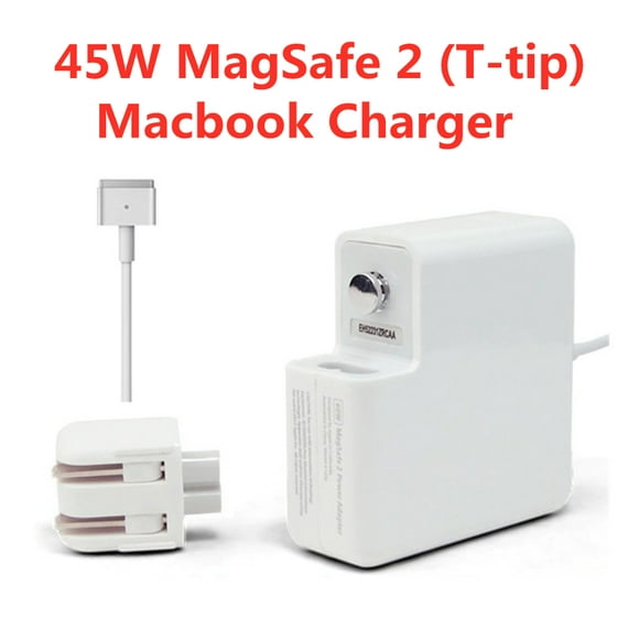 45W Magsafe 2 Power Adapter Fast Charger T-Tip Magnetic Connector Cable Compatible for MacBook Air 11" 2012 2015 13" 2015 2017