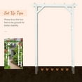 thumbnail image 4 of Outsunny Wooden Arbor, 85" White Wood Arbor, Pergola Style for Climbing Vines, Wood Construction, 4 of 8